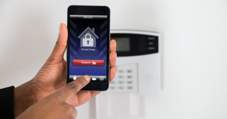Controlling home security through mobile devices